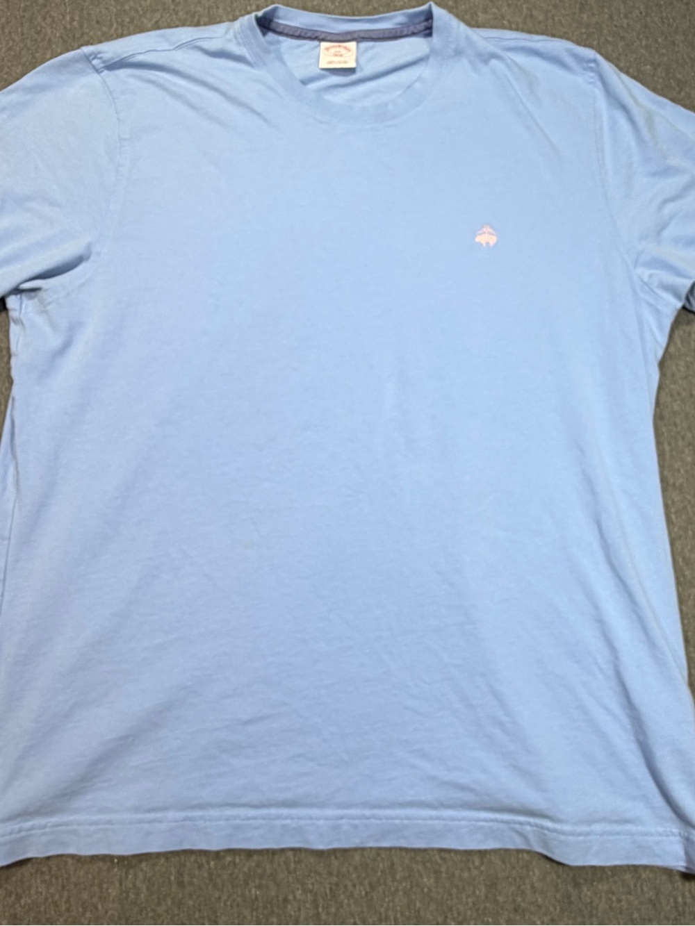 Brooks Brothers Men’s XXL Light Blue Crew Neck T‑Shirt 1818 Casual Cotton